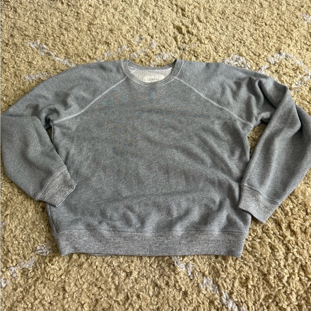 The Great Shrunken Sweatshirt in Varsity Grey - Picture 2 of 8